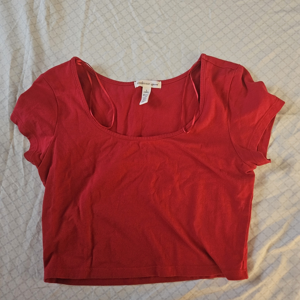 Ambiance Red Crop Top